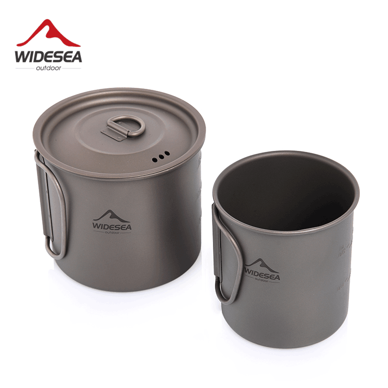 Camping Cooking Bundle - Kubek kempingowy Widesea, tytanowy kubek, naczynia