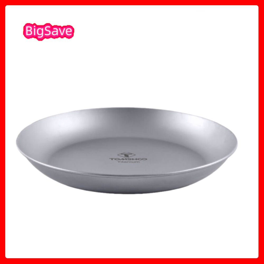 Camping Cooking Plate - Przenośny Tytanowy Okrągły Talerz Kempingowy Ultralekka