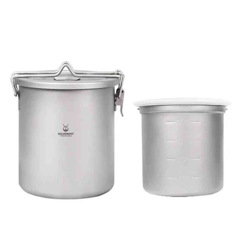Camping Cooking Set With Bag - Silverant Camping Tytanowy Garnek Ultralekki Ryżowy