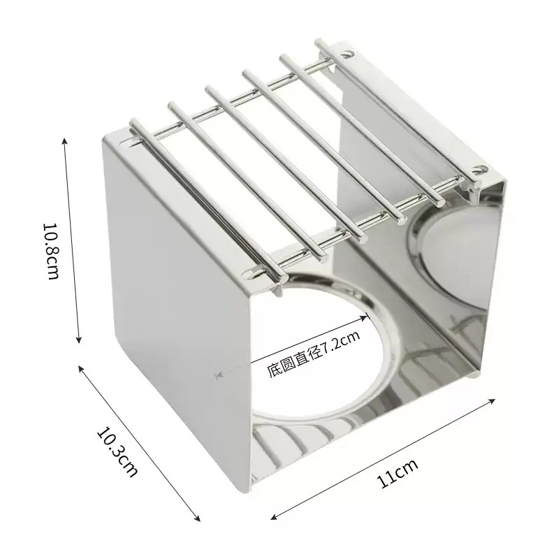 Camping Cooking Cylinder - Stalowy kwadratowy stojak na kawę, stabilny