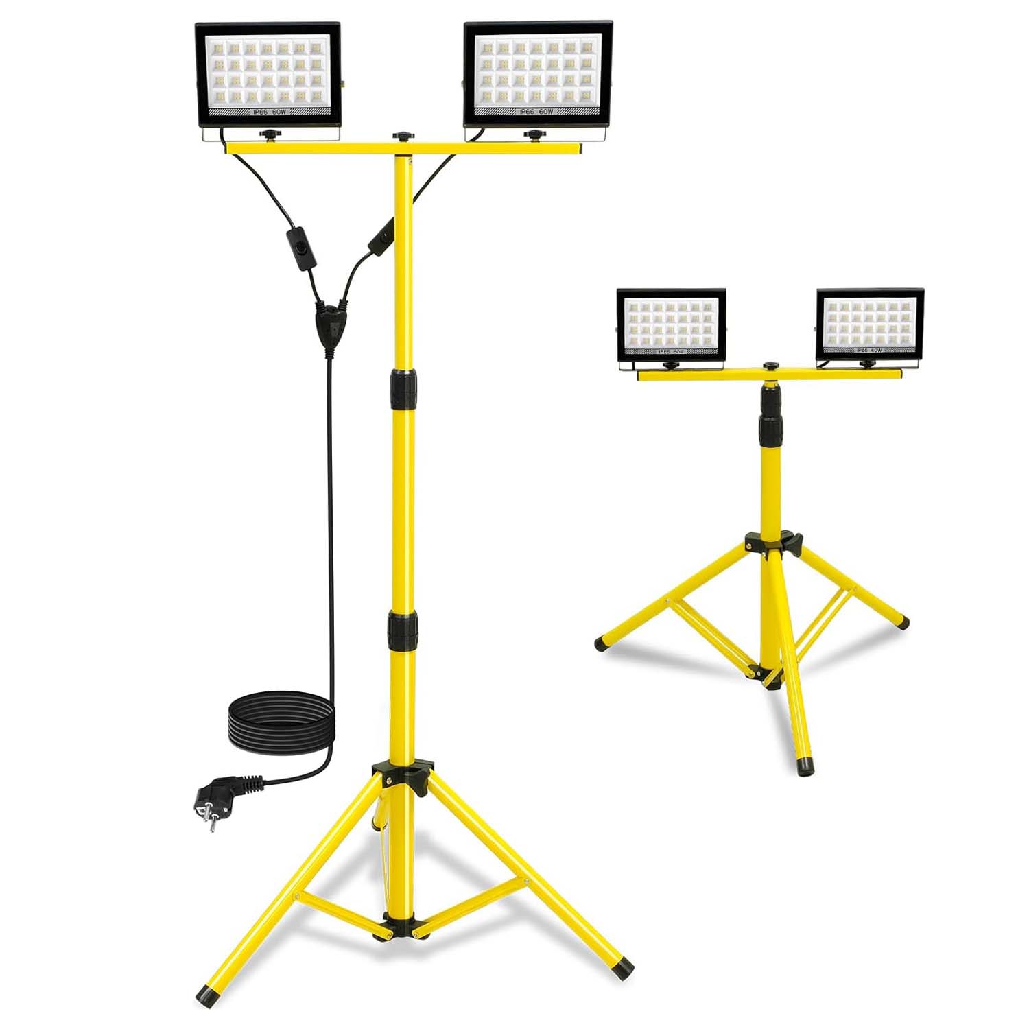 Camping Cooking Tripod - Lampa robocza LED ze statywem, regulowana,