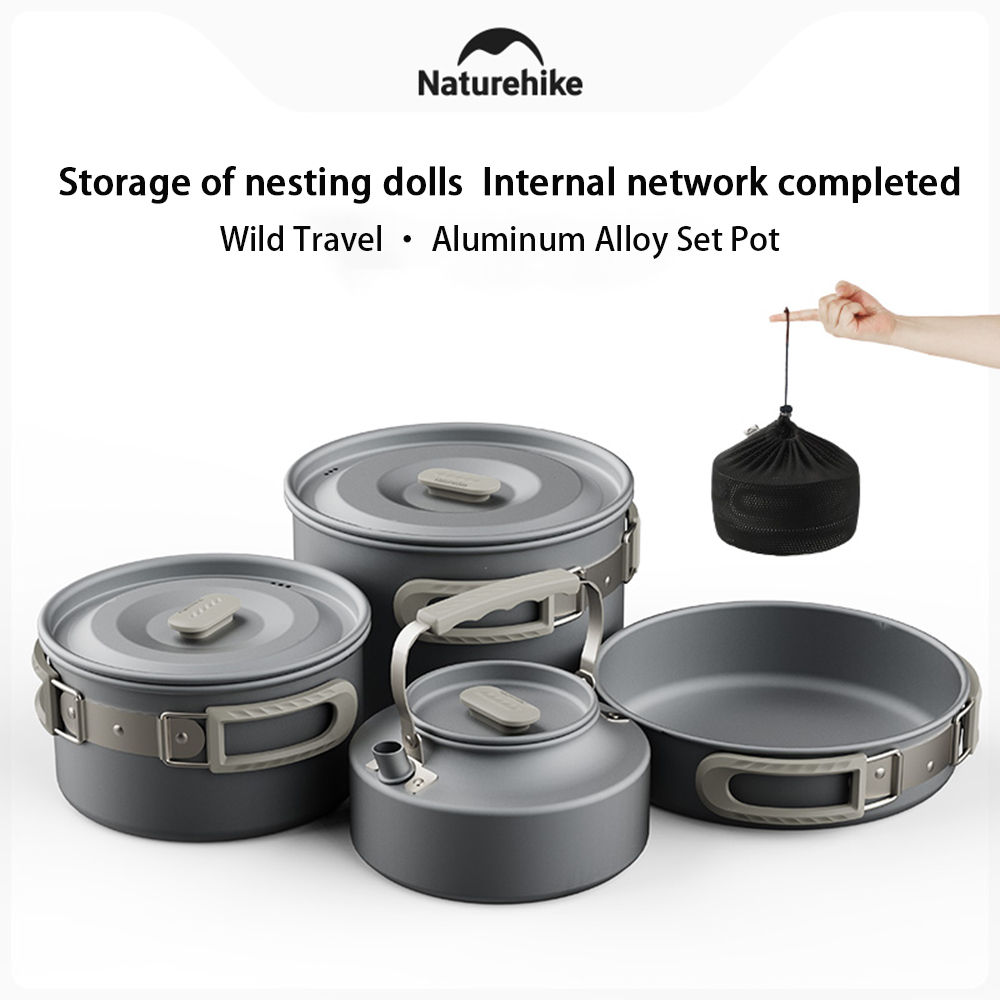 Camping Cooking System - Naturehike zestaw garnków outdoorowych, sprzęt do