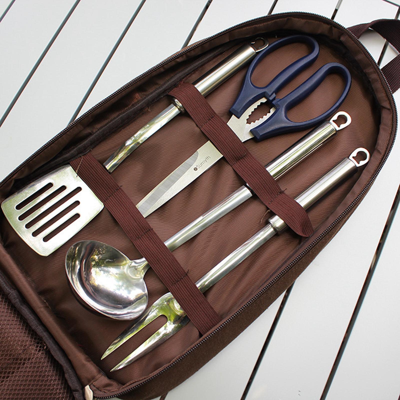 7-częściowy zestaw przyborów k – Camping Cooking Utensil Bag recenzja i cena