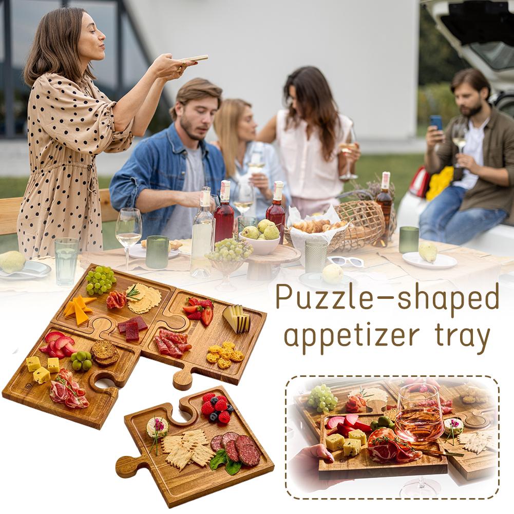 Drewniana taca na przekąski w  – Camping Cooking Tool Set recenzja i cena