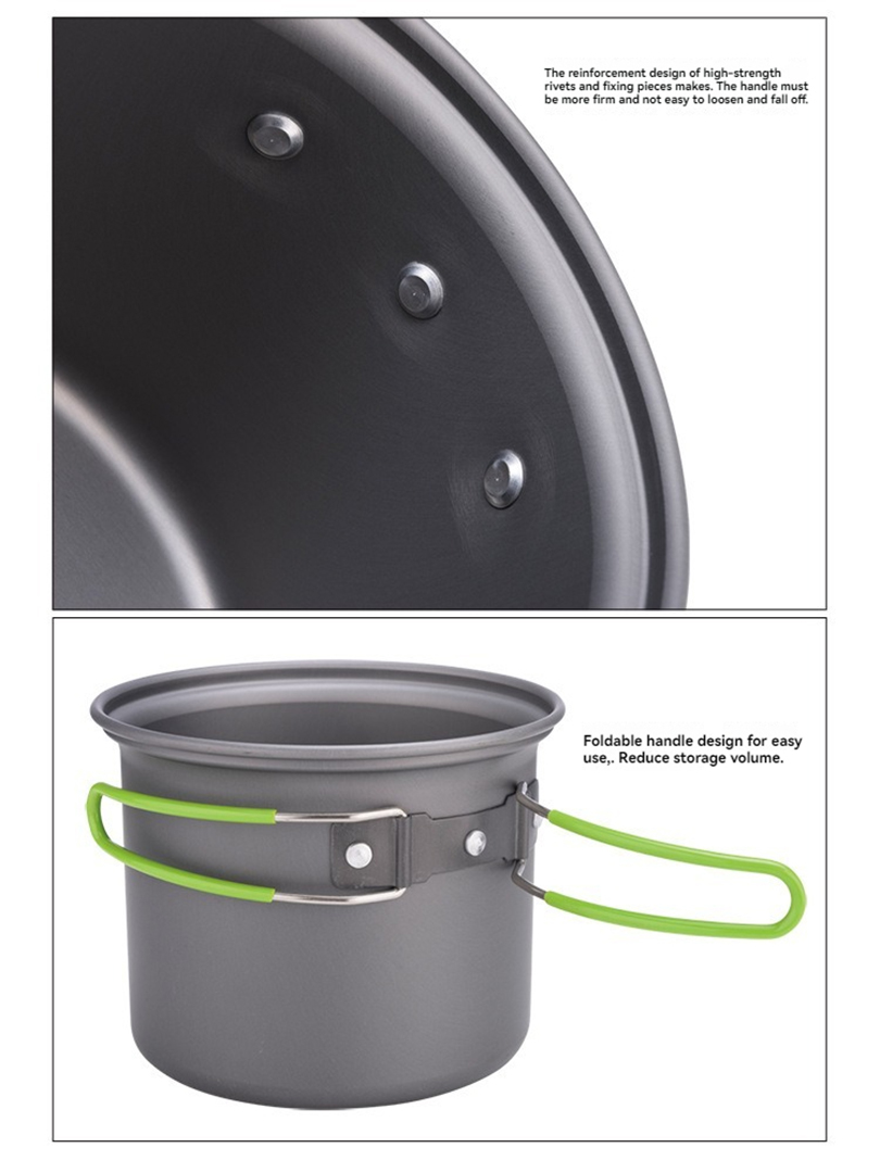 Zestaw naczyń kempingowych BRS – Camping Cooking Sets recenzja i cena