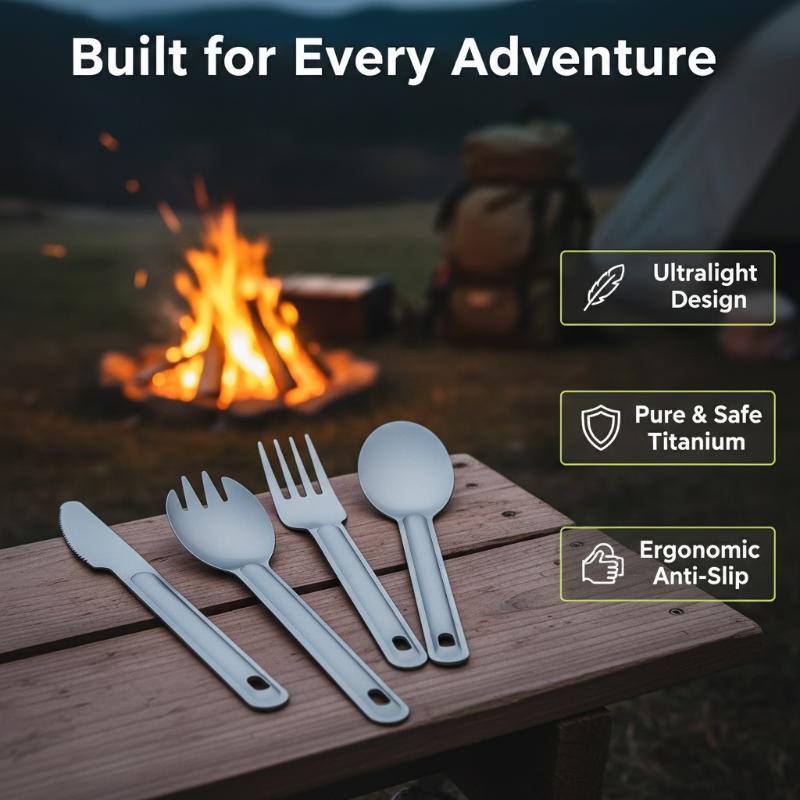 Przenośny tytanowy zestaw łyże – Camping Cooking Bundle recenzja i cena