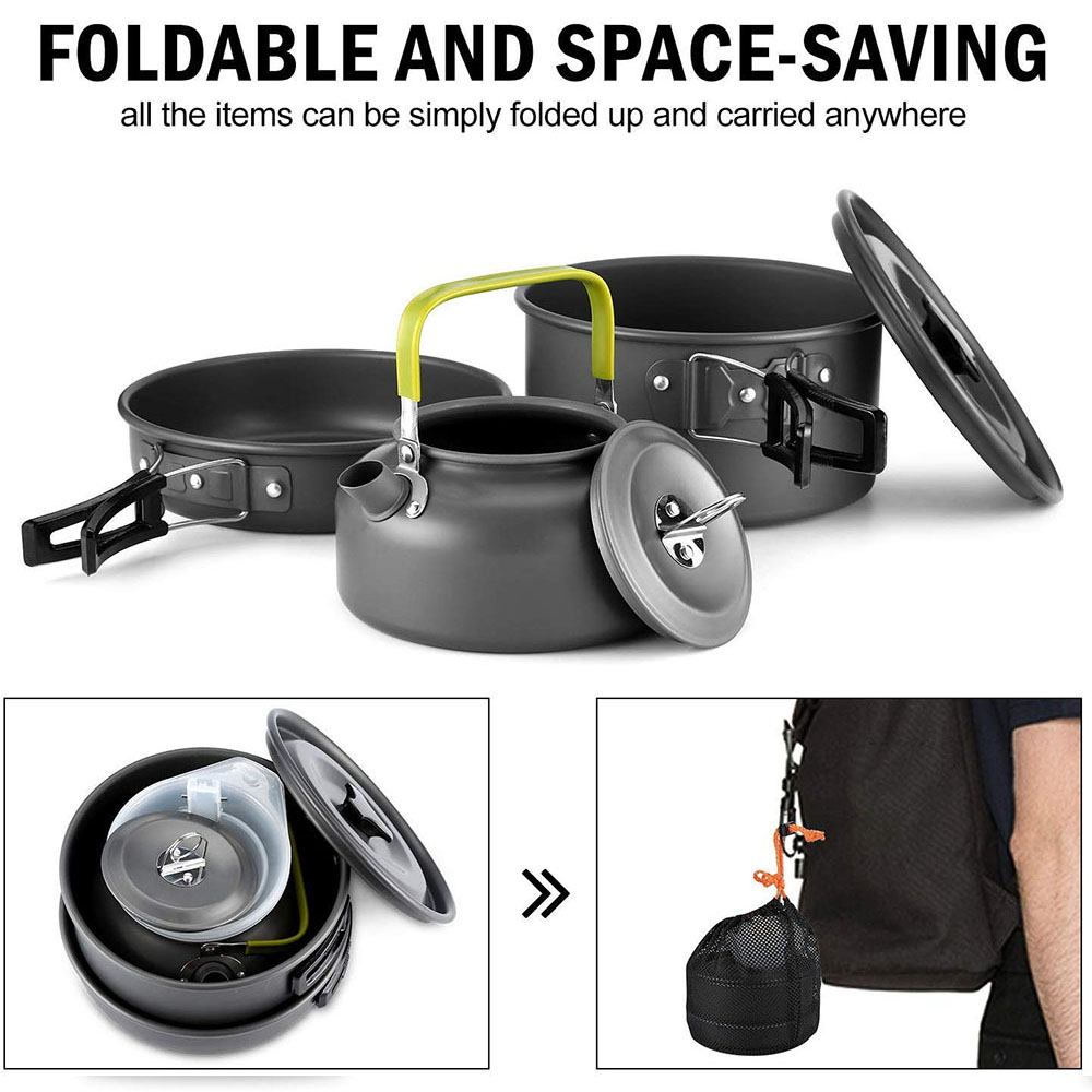 Zestaw naczyń kuchennych do bi – Camping Cooking Sets recenzja i cena